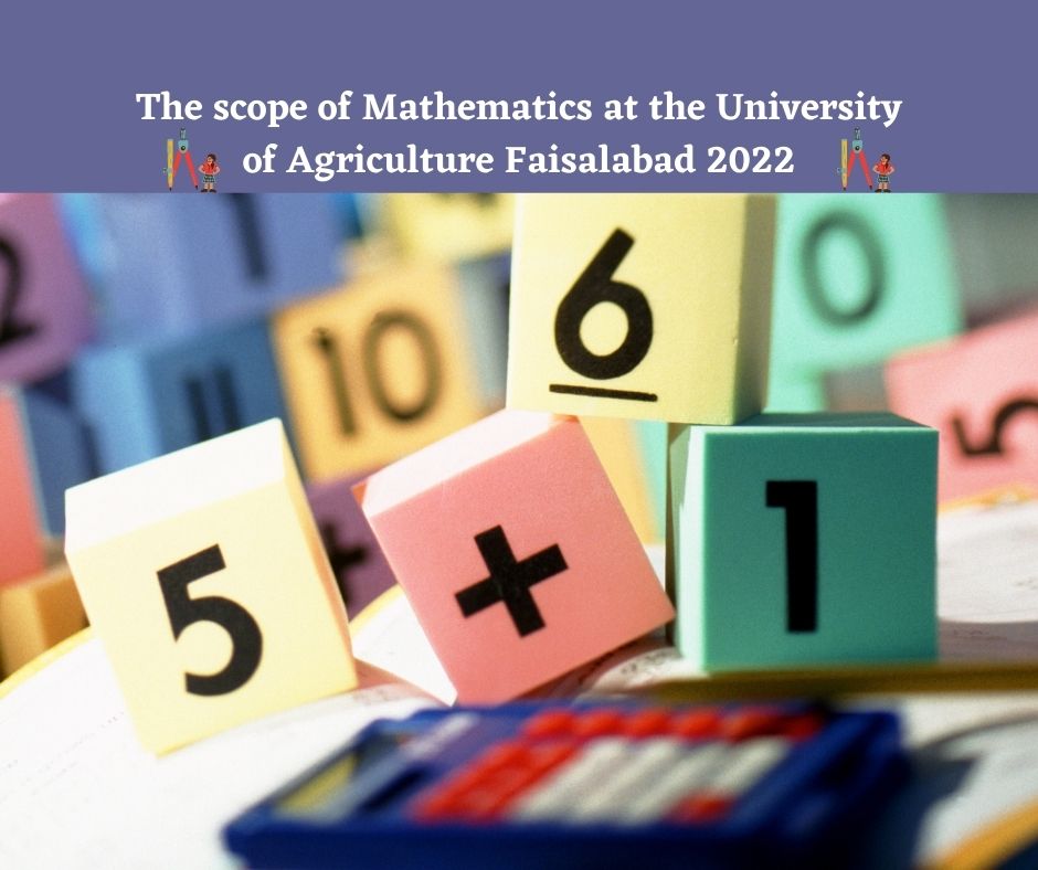 The scope of Mathematics at the University of Agriculture Faisalabad 2022