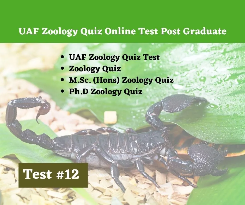 UAF Zoology Quiz Online Test Post Graduate